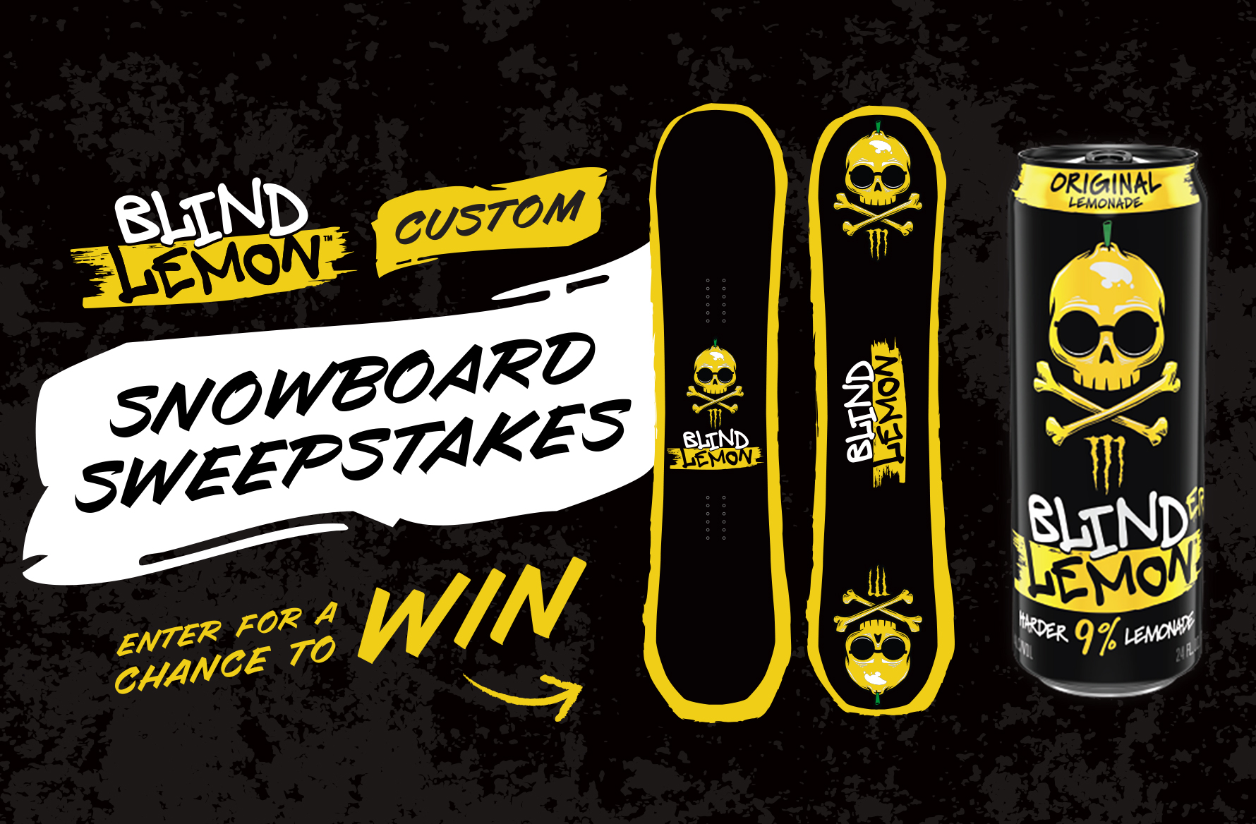 Blind Lemon branded snowboard